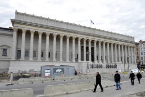 L'extérieur lors des travaux d'aménagement