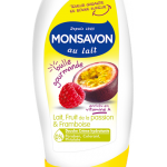 lait, fruit de la passion et framboise pour Monsavon