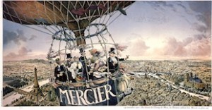 1900 : boire une coupe en montgolfière ou le brin de folie Mercier !