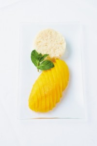 Mangue et riz à la coco