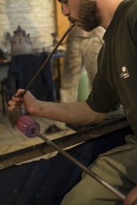 Démonstration de verre soufflé au musée (P J Gratenois)