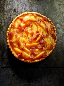 Photographié par S. Spach, la tarte coing marron confit de Mulhaupt