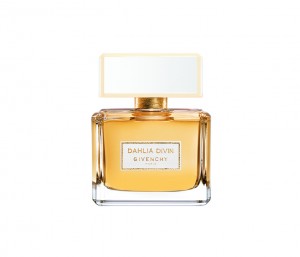 Un flacon cousu d'or avec dahlia Divin de Givenchy