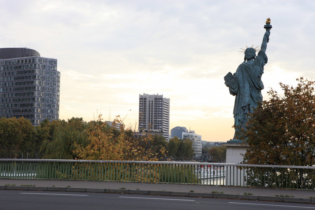 Vue avec la statue de la liberté