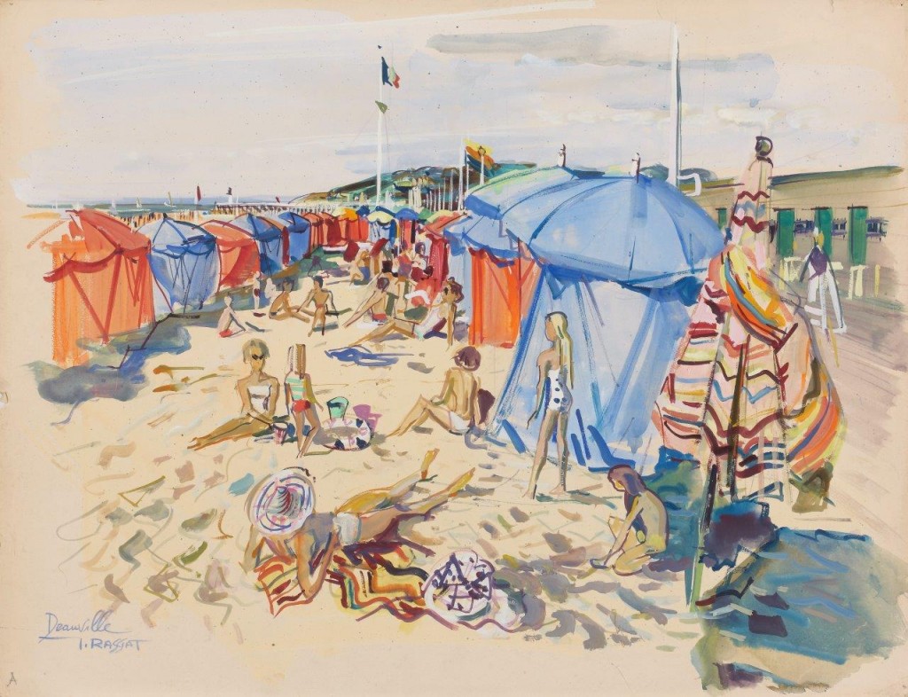 La plage de Deauville par James Rassiat