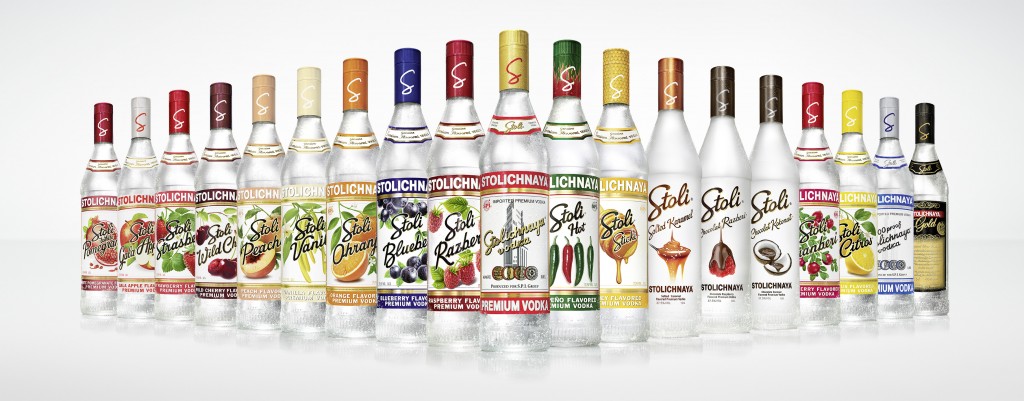 La belle gamme Stoli de vodkas aromatisées