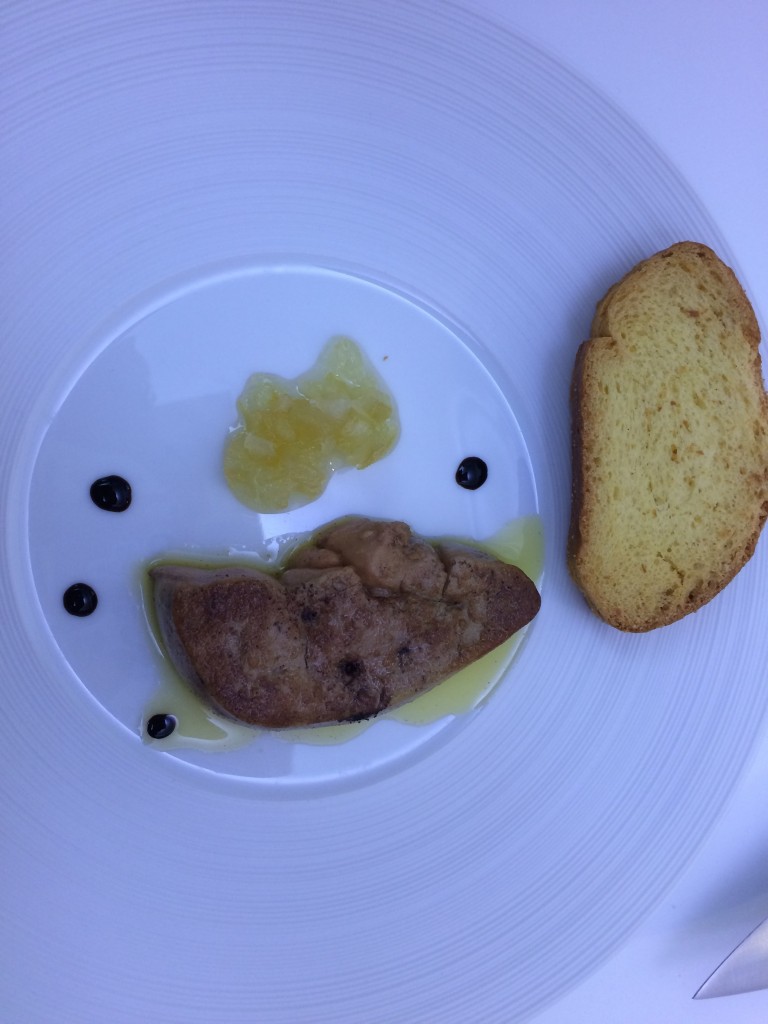 Le foie gras snacké au confit de citrons