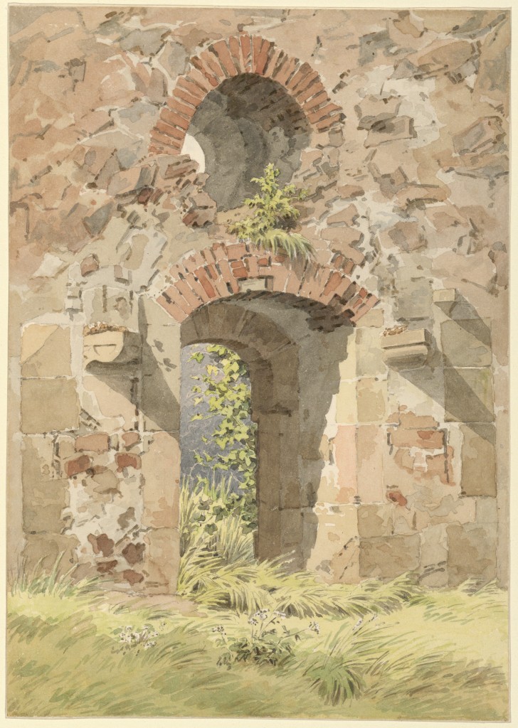 Caspard David Friedrich ruine de la porte d'Heiligen Kreuz Meissen 1824