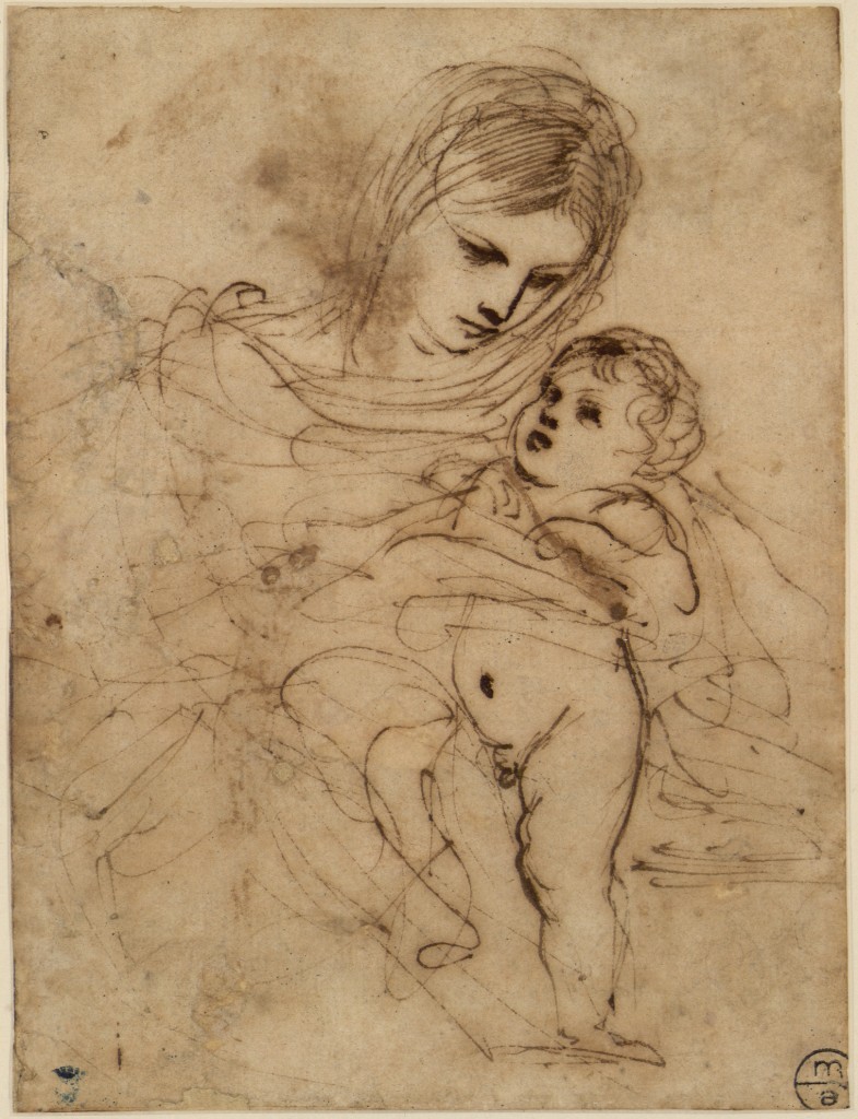 Le Guerchin la Vierge et l'enfant Jésus vers 1620
