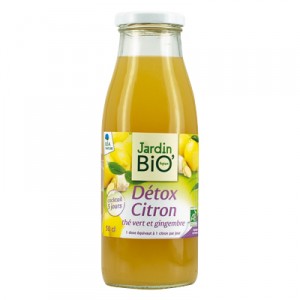 Le jus détoxifiant au citron de Jardin Bio'