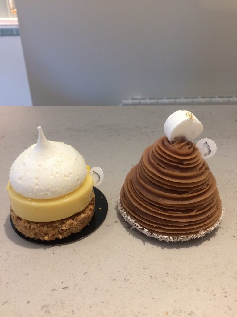 Un permanent ( la tarte au citron), un éphémère ( le Mont-Blanc) : deux desserts de Yann Menguy