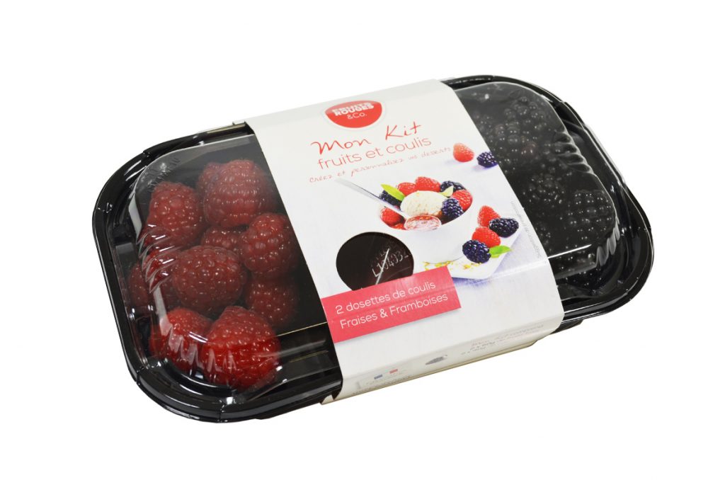 Un kit de fruits frais et de coulis Fruits Rouges & Co