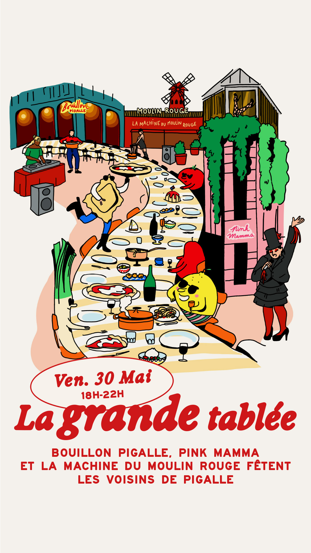 Tablee La grande tablée à Pigalle - L'Evasion des Sens
